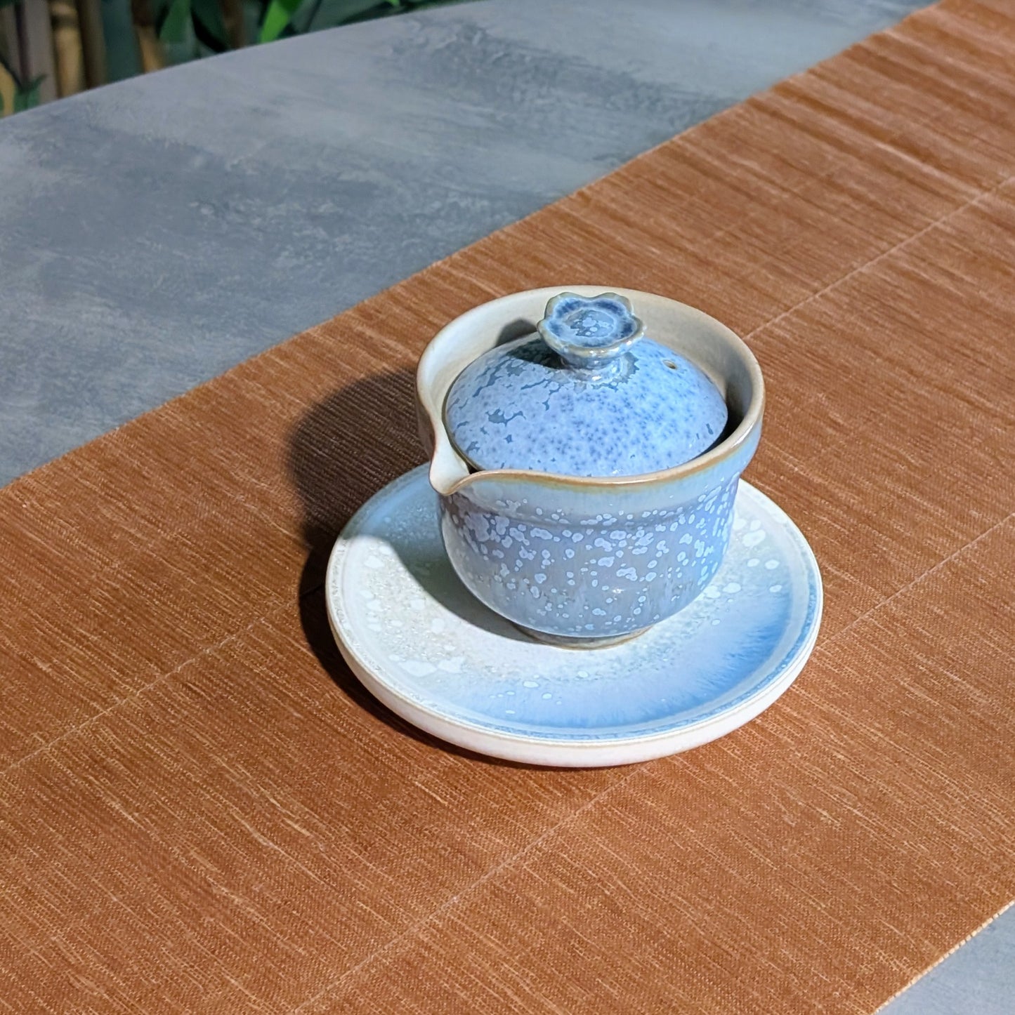 'Blue Aurora' keramický Easy Gaiwan s podšálkem