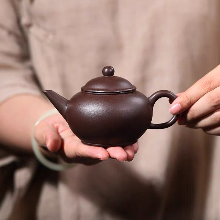 Shuiping Yixing Teapot, Zi Ni Purple Clay, Xu Xia 180ml