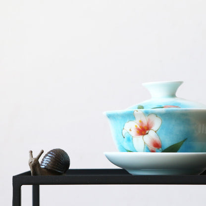 Ceramic Snail Tea Pet – Slow Sipper Snail Ornament/Figurine