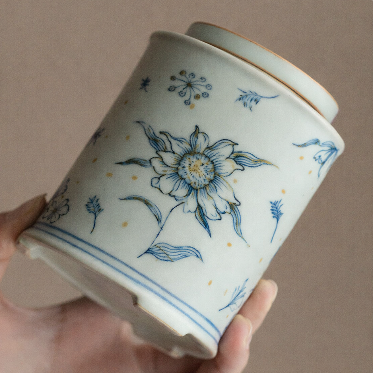 ceramic tea caddy