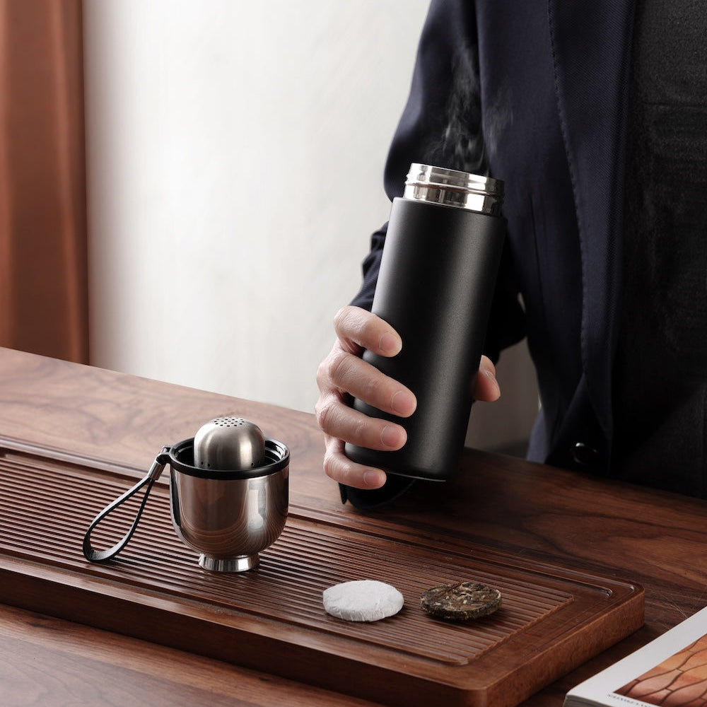 Thermos Flask with Tea Strainer