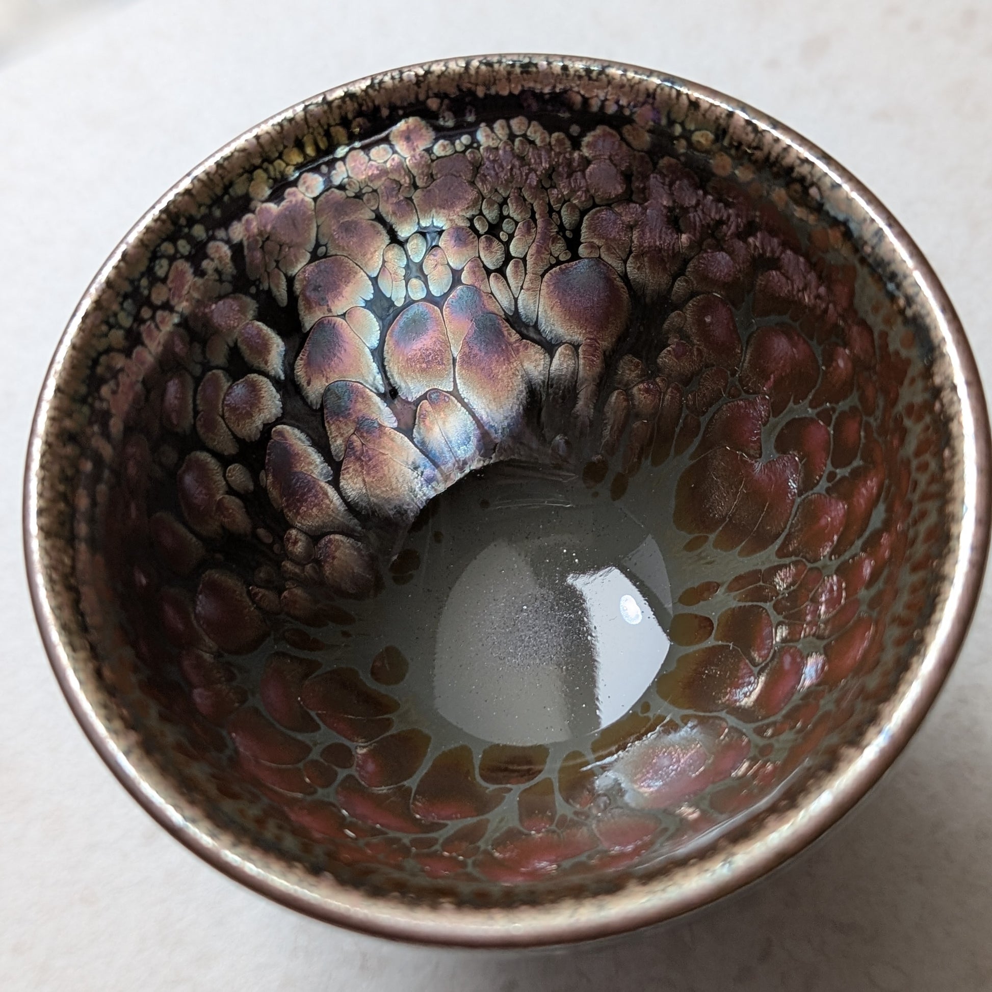 detail of a jian zhan tea cup