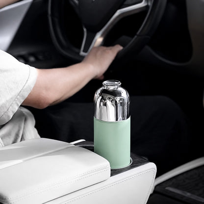 Green Insulated Water/Tea Bottle with Filter & Integrated Cup 400ml