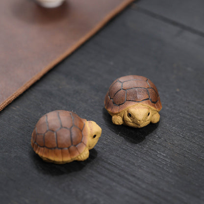 Ceramic Turtle Tea Pet - Little Cute Tortoise Figurine