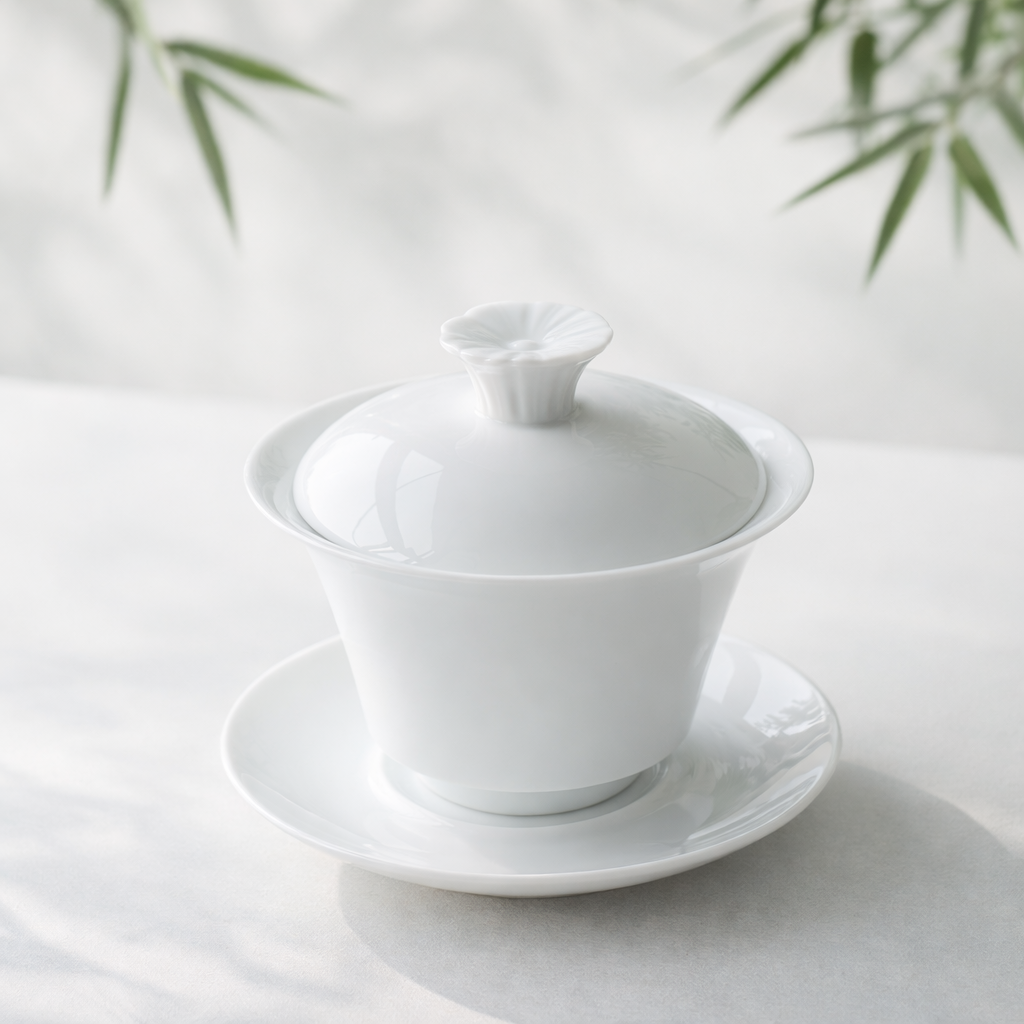 white porcelain gaiwan