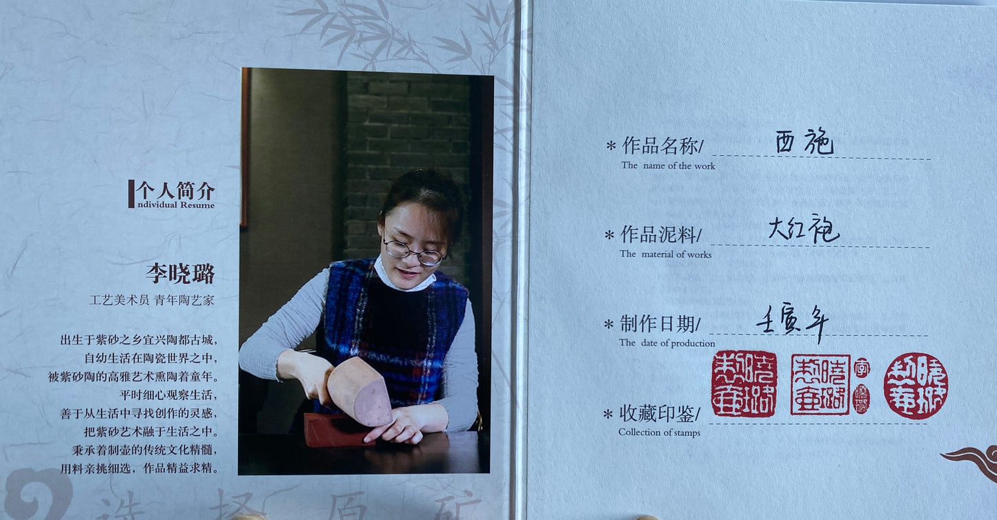 Teiera Yixing in Argilla Zhu Ni 'Heart Sutra Xi Shi' di Xiaolu Li 250ml