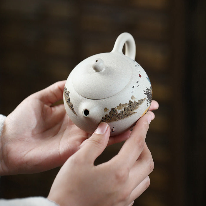 yixing teapot white
