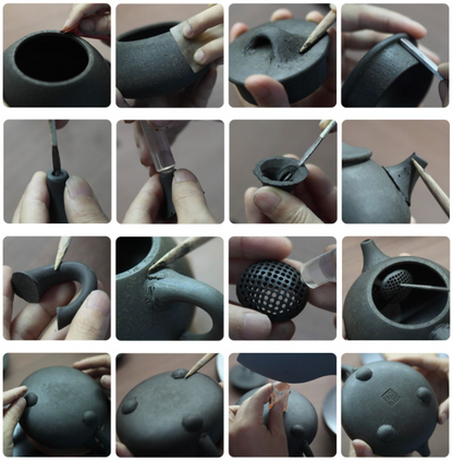 black shi piao teapot handmade