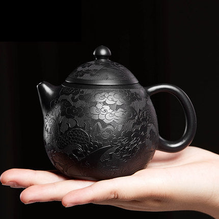 black zisha teapot