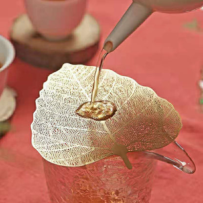 Colador de té en forma de hoja